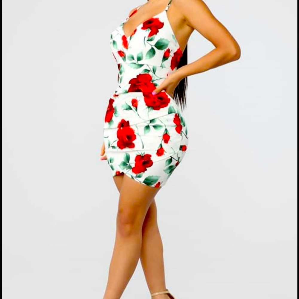 Flower mini dress